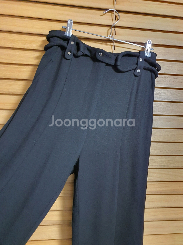 이로 IRO 블랙 벨티드 와이드 팬츠 66 사이즈 24--4