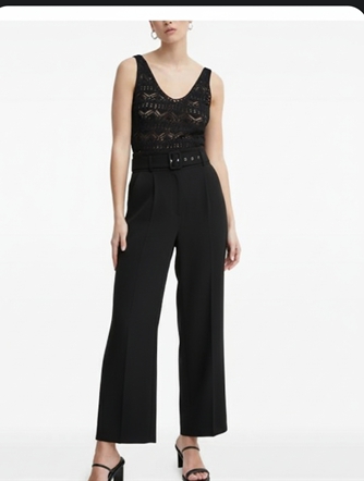 이로 IRO 블랙 벨티드 와이드 팬츠 66 사이즈 24--9