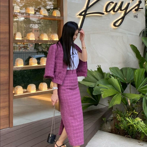 타이밍 서울 timing seoul 트위드 스커트 S