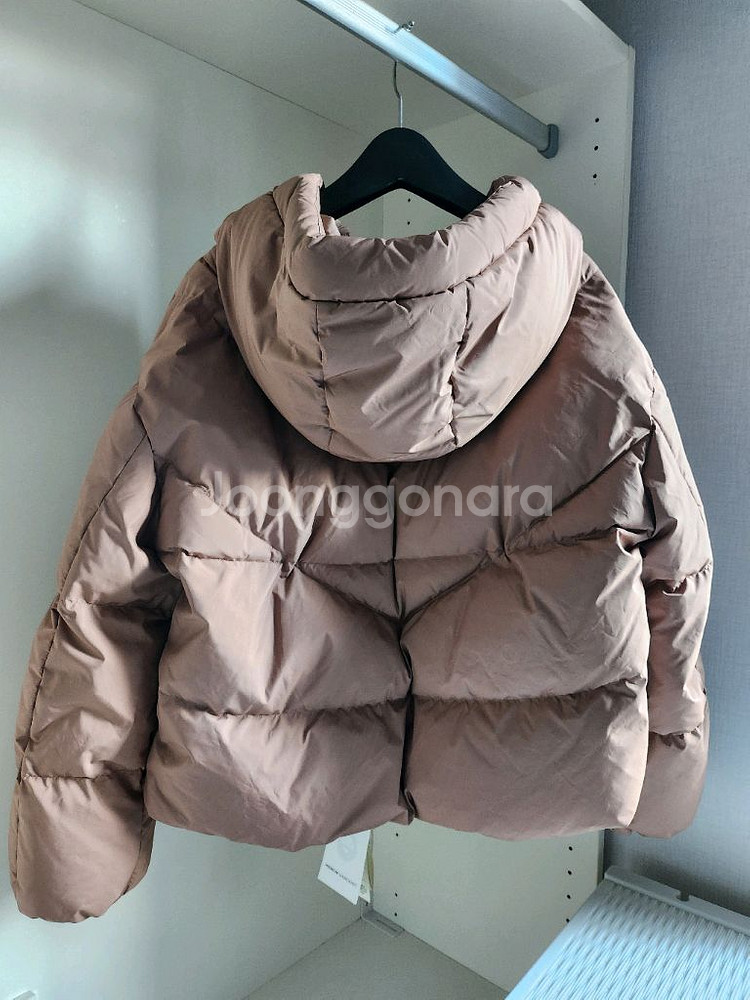 듀엘 구스 후드 숏 패딩--4