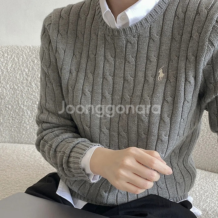 봄제품 (새상품)폴로 랄프로렌 여성 케이블 니트 스웨터--7