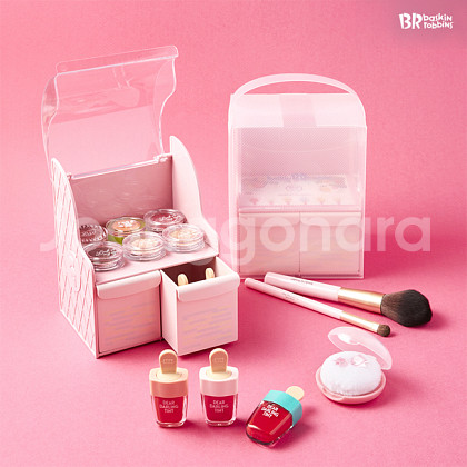 에뛰드x배스킨라빈스 화장품 정리함--0