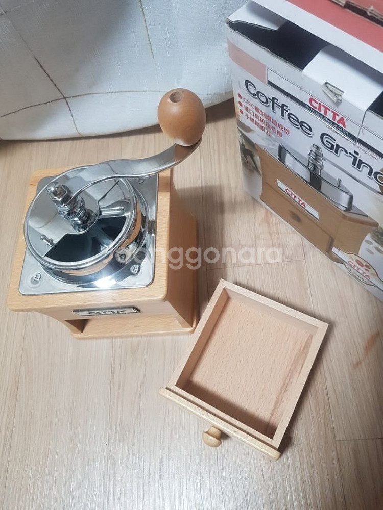시타(citta) 우드 원목 핸드밀 커피그라인더/새상품--4
