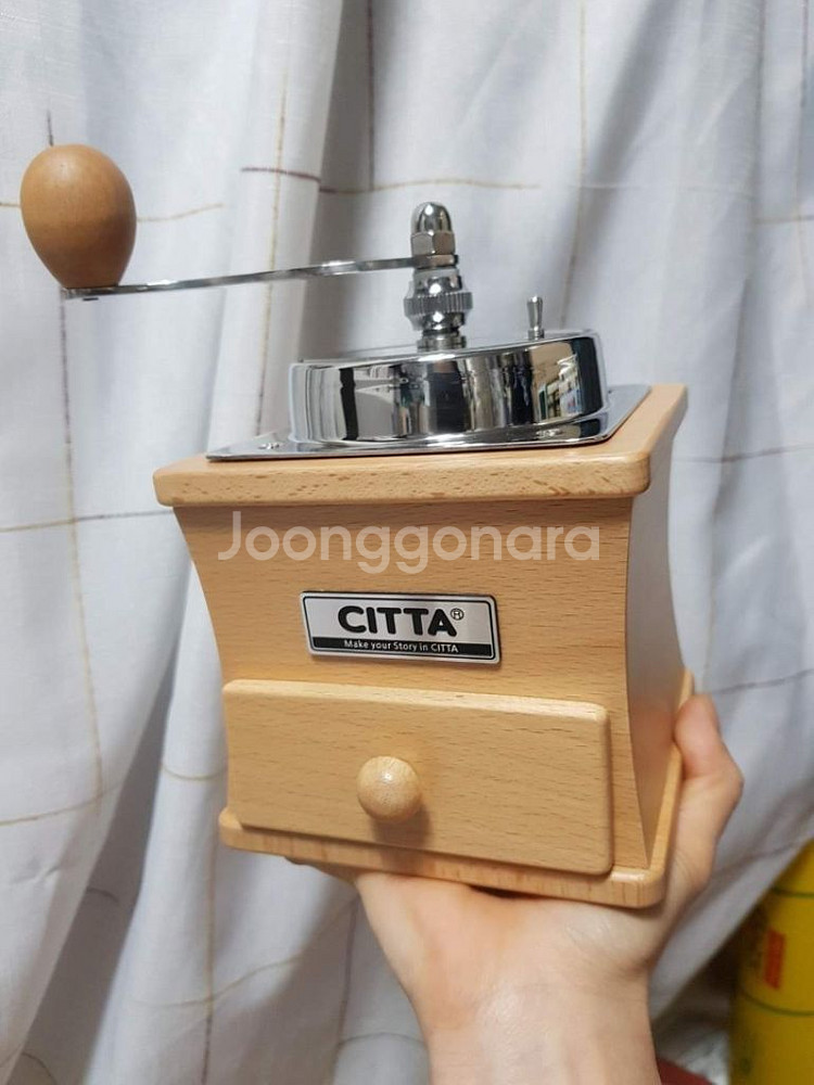시타(citta) 우드 원목 핸드밀 커피그라인더/새상품--7