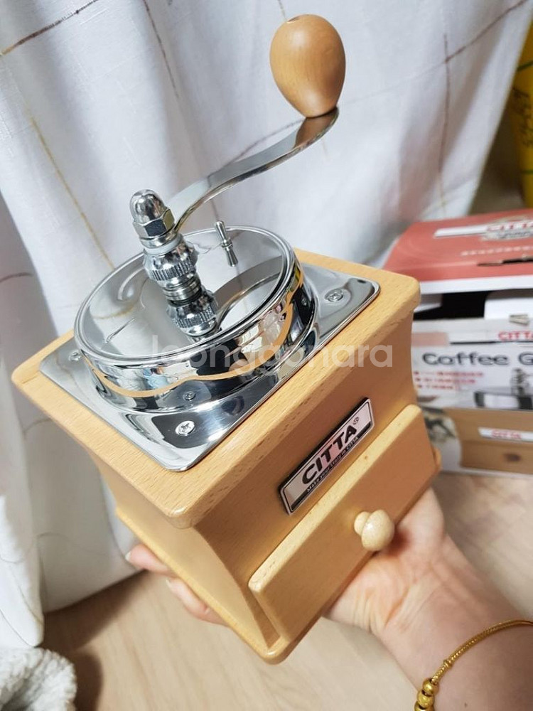 시타(citta) 우드 원목 핸드밀 커피그라인더/새상품--8