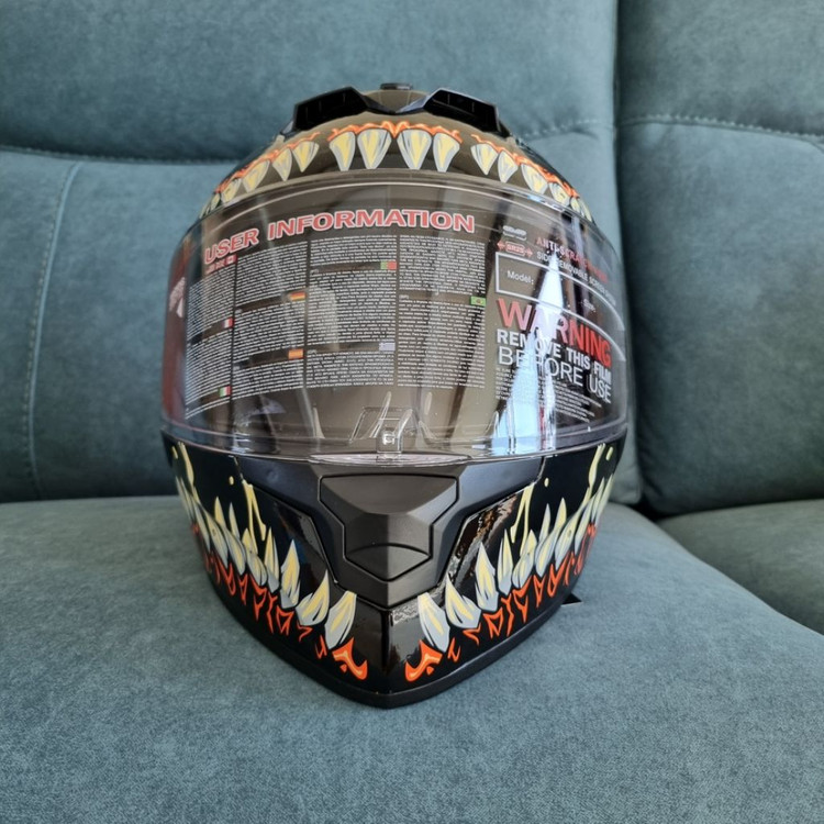 (폐업정리)배달세팅 (베놈 오토바이 헬멧+블루투스) 이미지