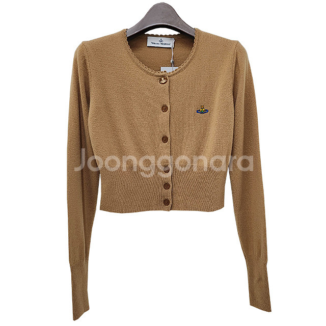비비안웨스트우드 BEA 베아 로고 크롭 가디건 XS--9