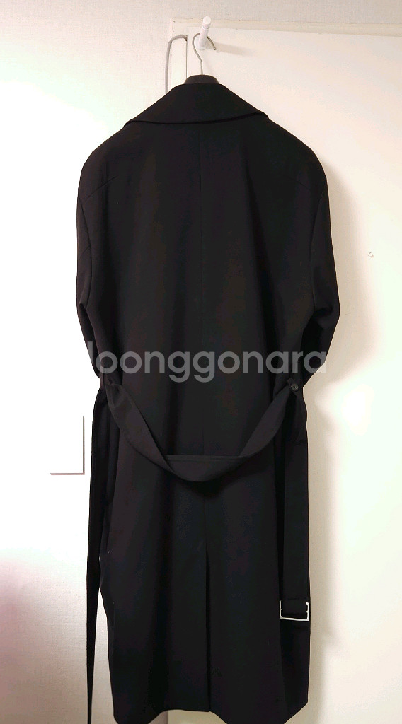 드로우핏 울 블렌딩 발마칸 오버 코트 블랙 XL--3