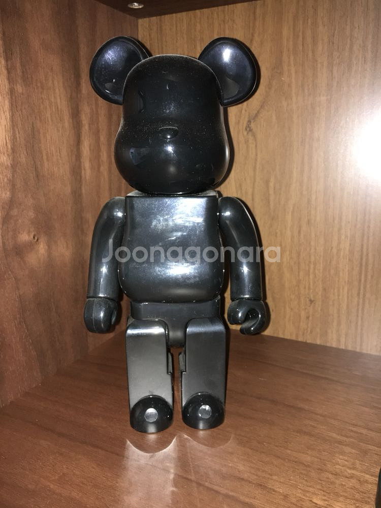 메디콤토이 베어브릭 올블랙 높이 29cm--7