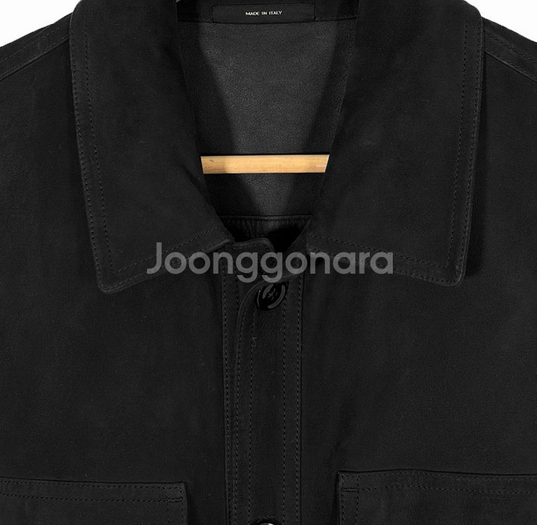 [48] 톰포드 카프스킨 스웨이드 트러커 자켓 블랙--3