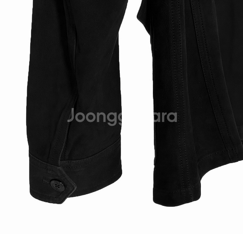 [48] 톰포드 카프스킨 스웨이드 트러커 자켓 블랙--6