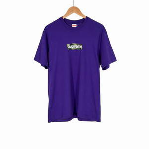 [M] 슈프림 23fw 남성 카모 박스 로고 반팔 티셔츠 퍼플