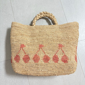 봉쁘앙 체리 라피아백(새상품)