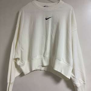 나이키 우먼 스우시 오버사이즈 크롭 맨투맨 스웻셔츠 L