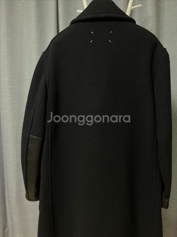 마틴 마르지엘라 레일로드 가죽 블랙 코트 48--4