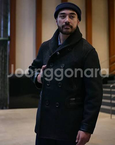 마틴 마르지엘라 레일로드 가죽 블랙 코트 48--6