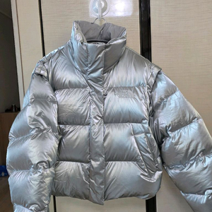 노스페이스 여성 글로시 디테쳐블 다운자켓 90