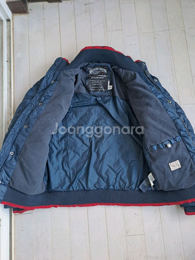 타미힐피거 데님 퀼팅 자켓--2