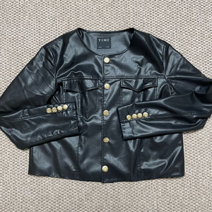 TIME 타임 블랙 가죽 자켓 F