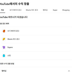 1천명 수익 활성화 유튜브 채널