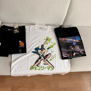 일본 유니클로 체인소맨 티셔츠 2XL XL