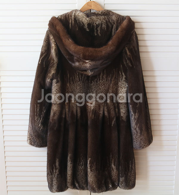 국제모피 후드밍크코트--1