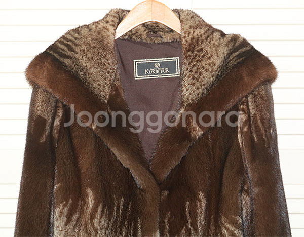 국제모피 후드밍크코트--2