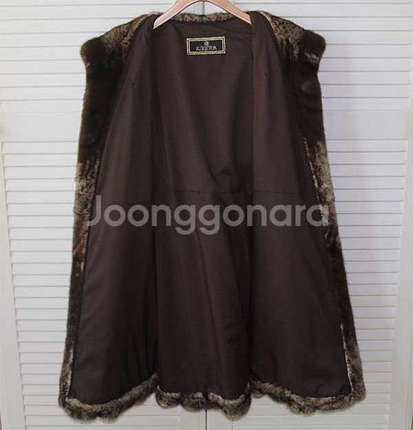 국제모피 후드밍크코트--3