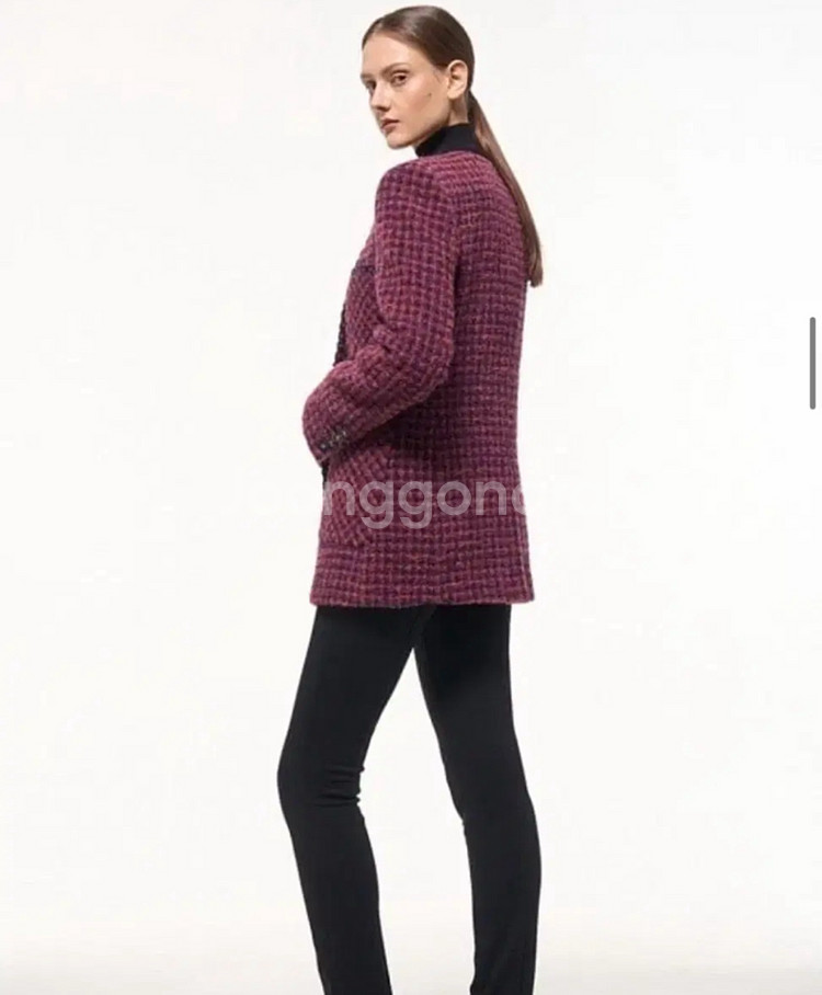 TIME 타임 트위드 자켓 코트 82사이즈--1