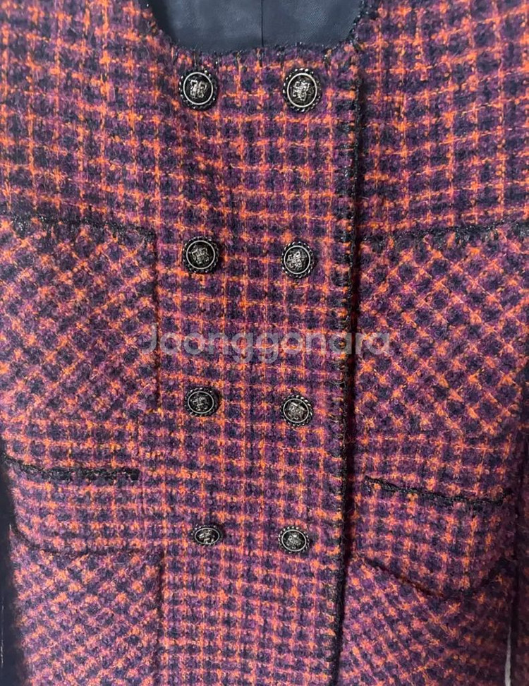 TIME 타임 트위드 자켓 코트 82사이즈--4