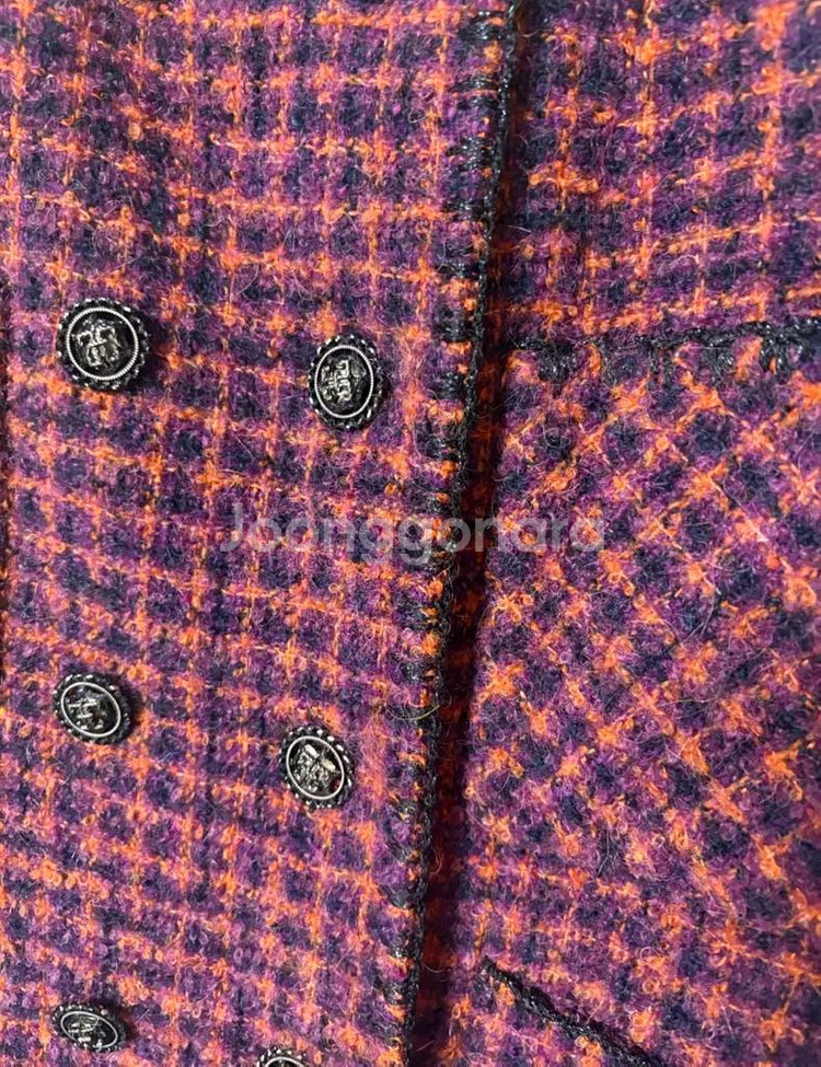 TIME 타임 트위드 자켓 코트 82사이즈--5