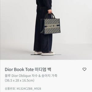 디올 북 토트 미디엄 백 블루