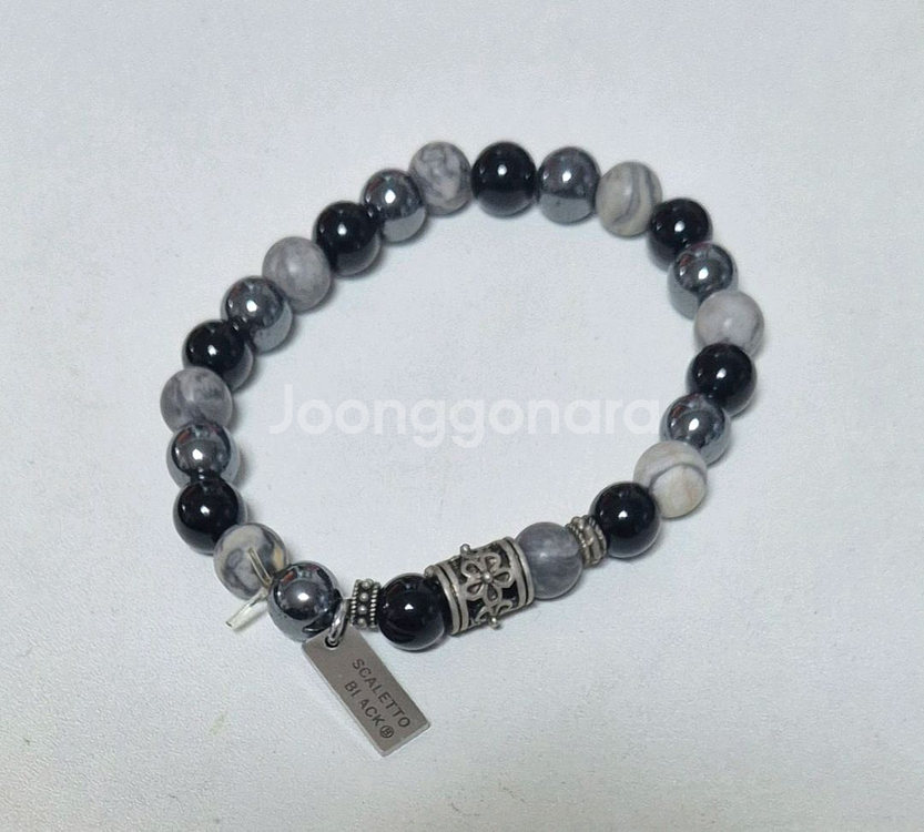 스칼렛또블랙 Black and grey gemstone--0