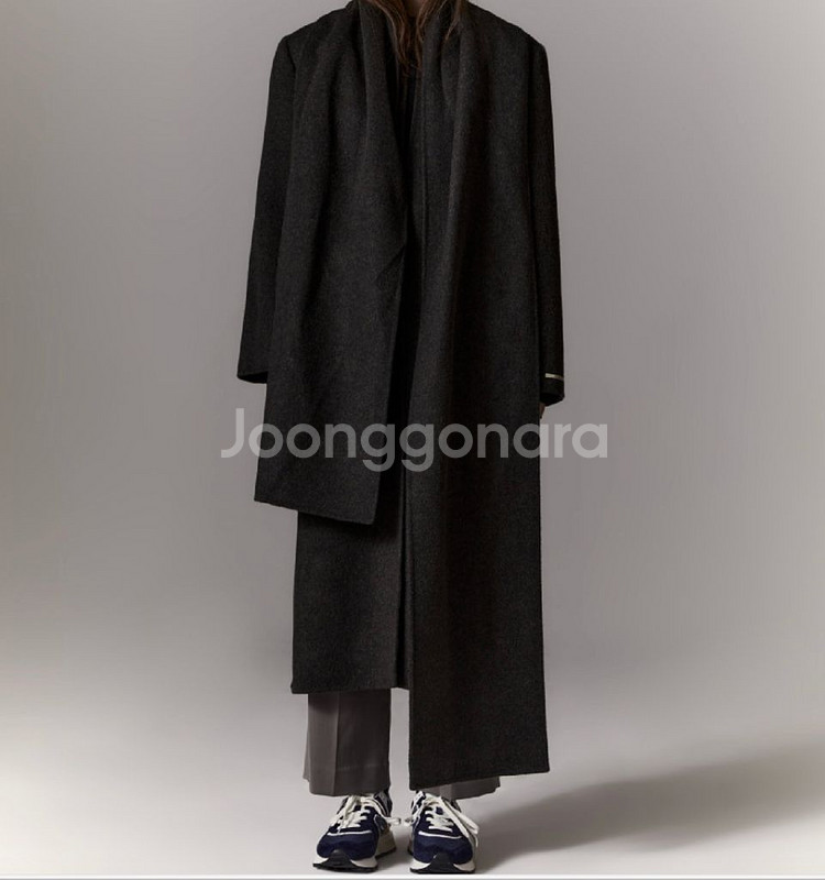 어플레이그라운드 핸드메이드 머플러 코트 라운드넥--0