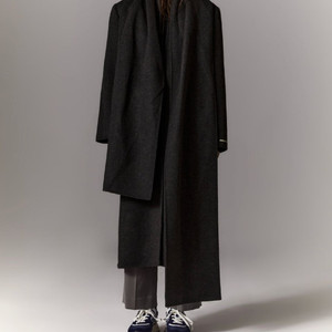 어플레이그라운드 핸드메이드 머플러 코트 라운드넥