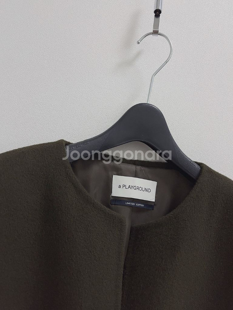 어플레이그라운드 핸드메이드 머플러 코트 라운드넥--4