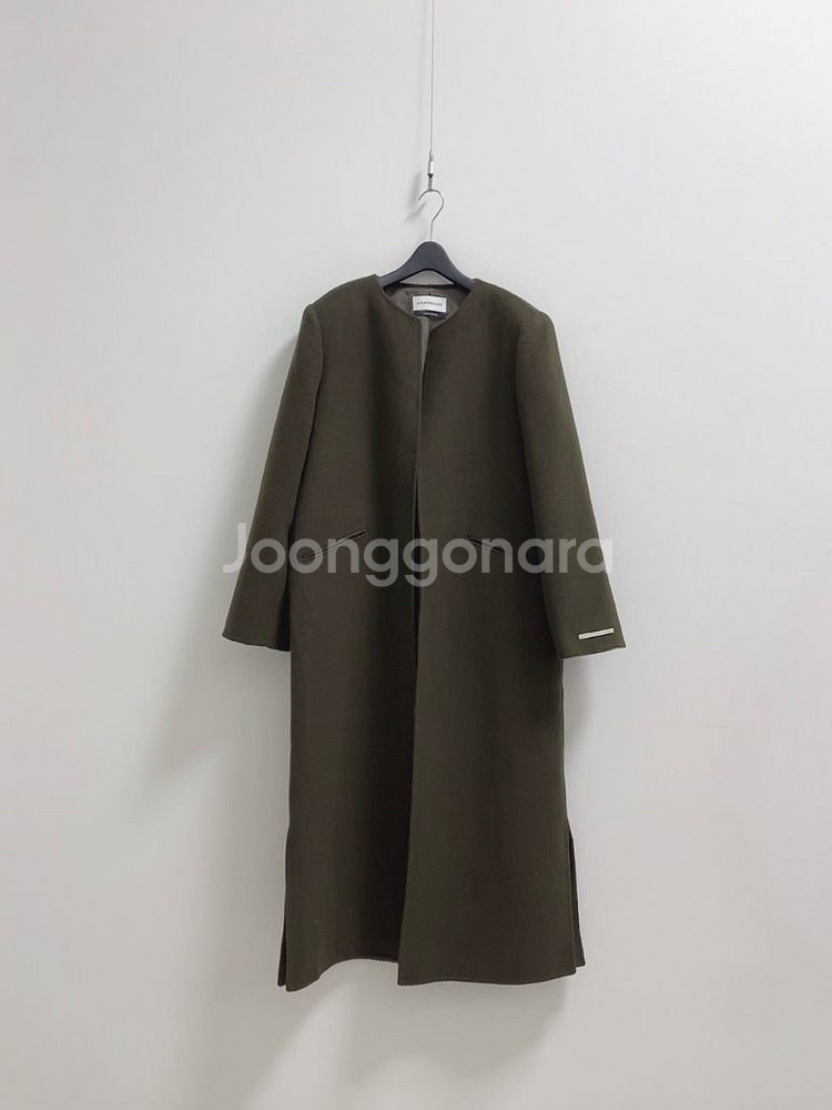 어플레이그라운드 핸드메이드 머플러 코트 라운드넥--3