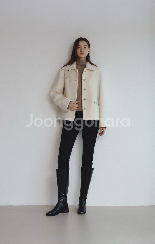 한스스타일 알파카 부클 자켓--1