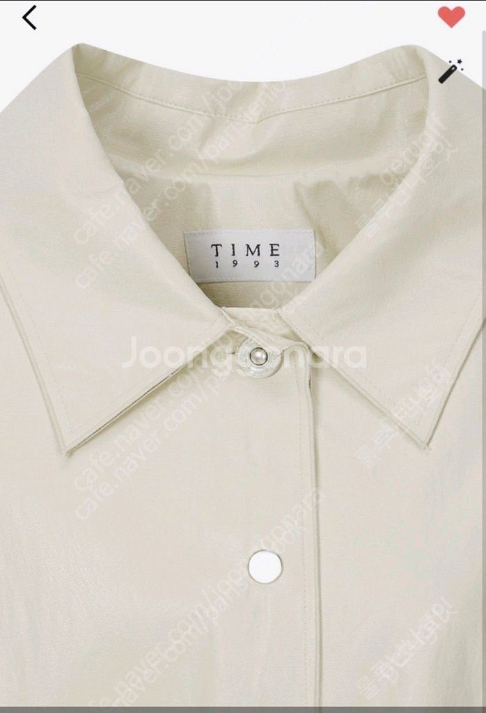 타임 페이크레더 아이보리 자켓--1