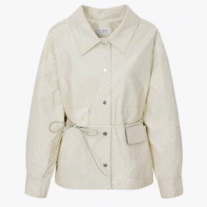 타임 페이크레더 아이보리 자켓