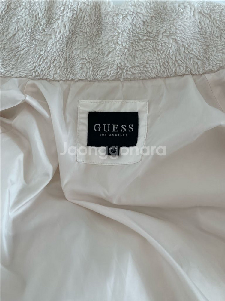 게스 여성 덕다운 숏패딩 S (실사용 적음)--2