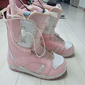 버튼 여성 스노우보드 부츠 240mm 핑크