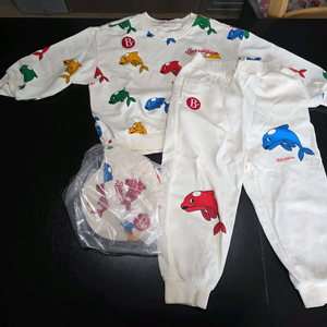 베베드피노 돌핀상하복110.모자일괄