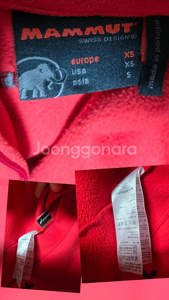 여성용--마무트 동계용 플리스 짚넥--2