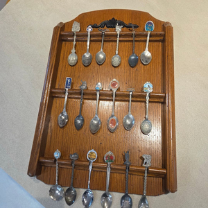 빈티지 오크목 벽걸이 스푼랙 18종 셋트 무료배송