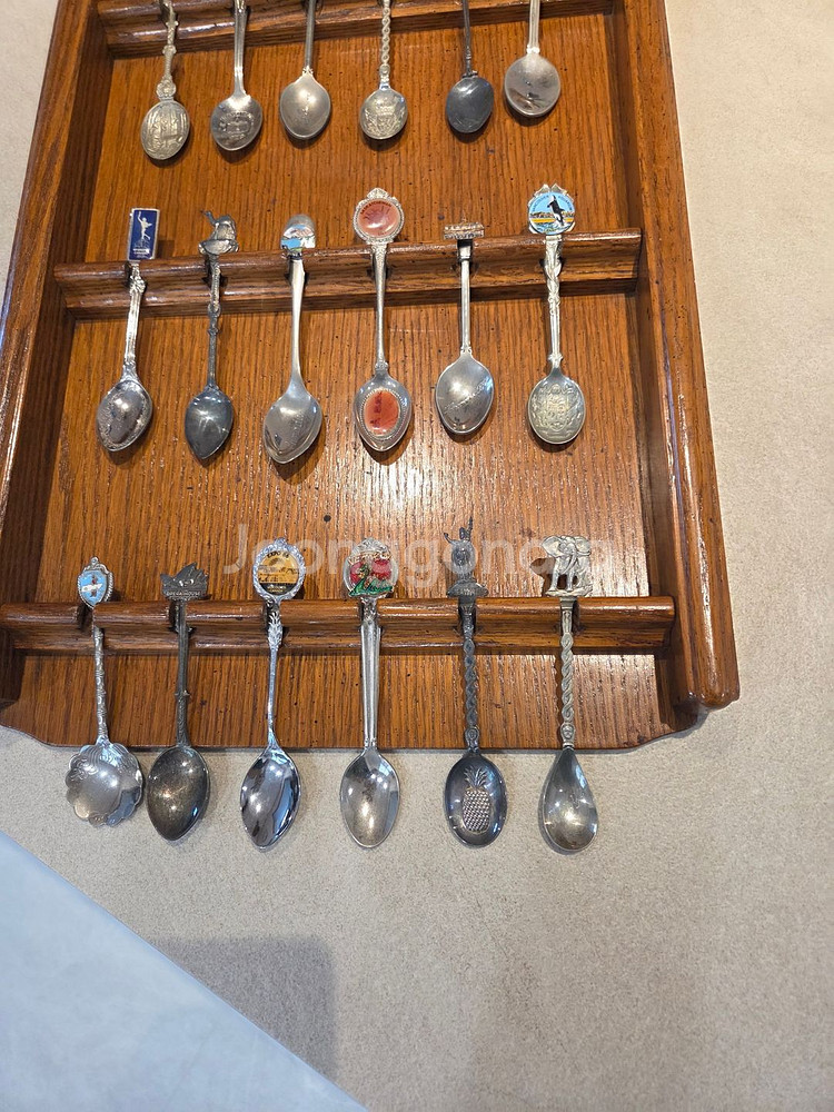 빈티지 오크목 벽걸이 스푼랙 18종 셋트 무료배송--4