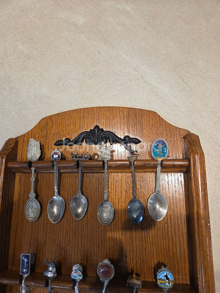 빈티지 오크목 벽걸이 스푼랙 18종 셋트 무료배송--2