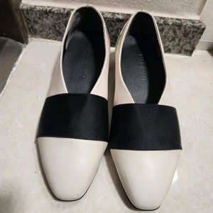 여자흰색단화 꽃일러스트구두로퍼230