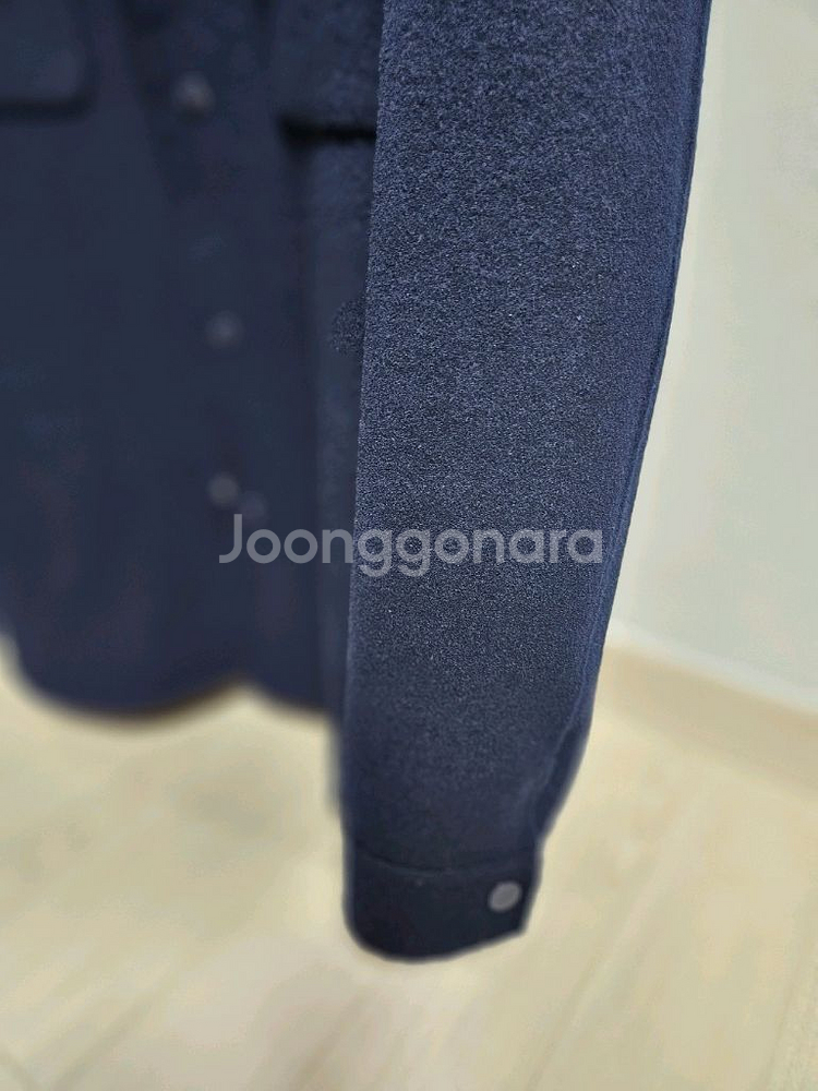 (새상품) 24fw 산드로옴므 울메탈로고 자켓 네이비M--3