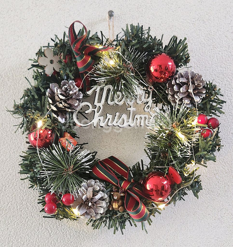 새상품)크리스마스 리스 led전구포함--0